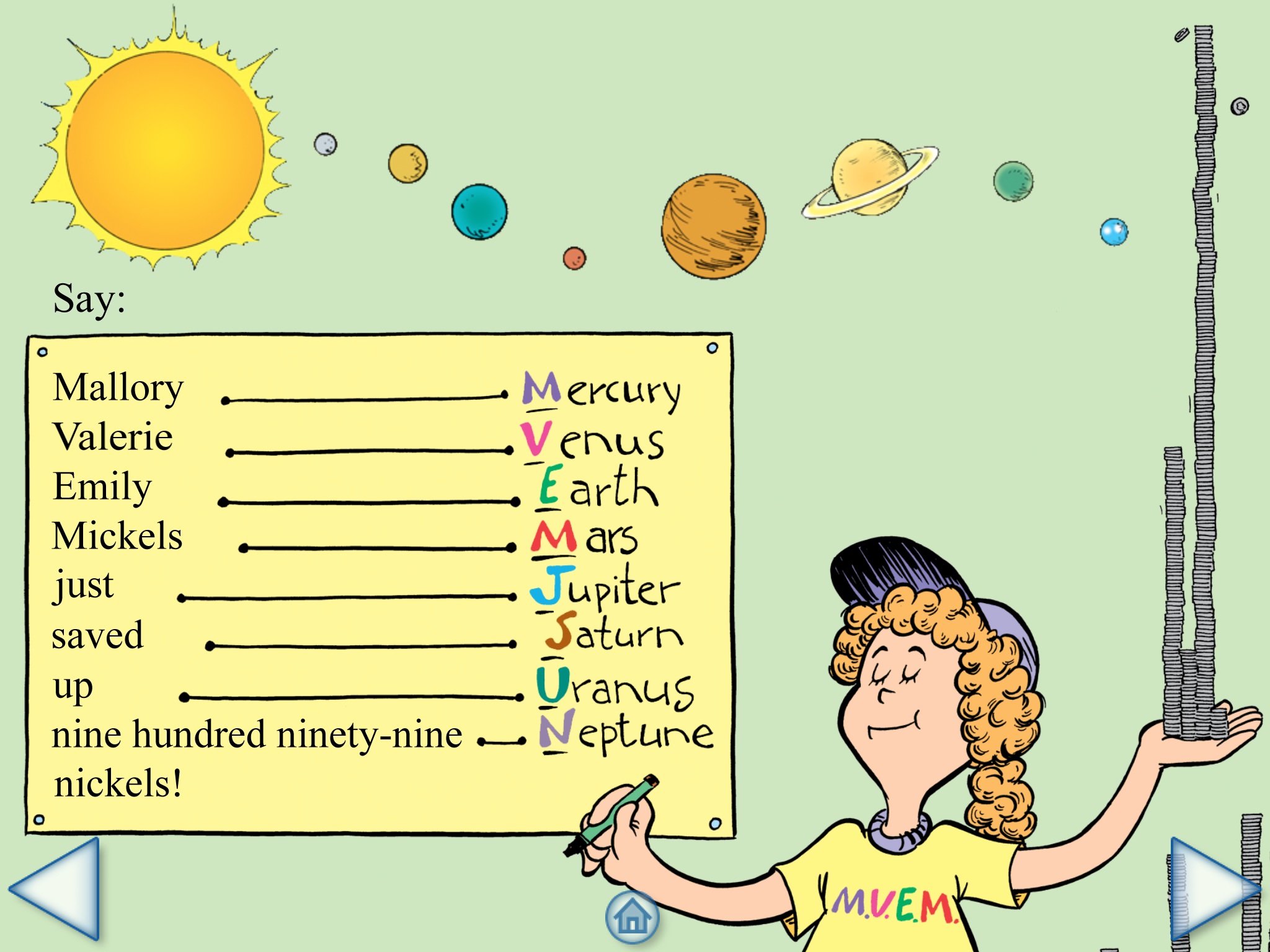 How can someone remember the order of the planets?